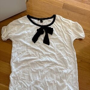 J. Crew White & Black Blouse